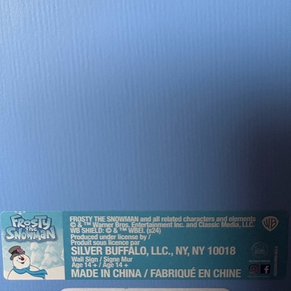 Frosty the Snowman Holiday Sign - Picture 2 of 3